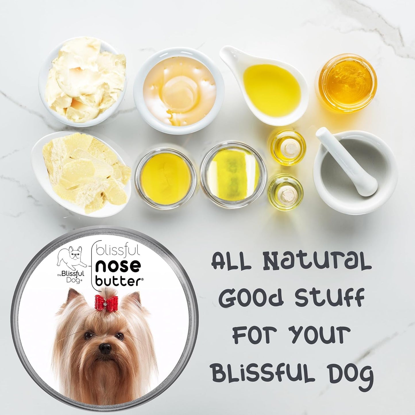 The Blissful Dog Yorkshire Terrier Unscented Nose Butter - Dog Nose Butter, 8 Ounce