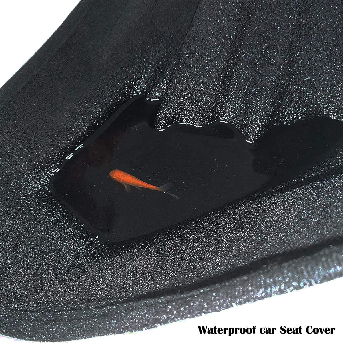 Car Seat Cover Protector Front Seats,for Gym Workout,Running,Swimming,Beach and Hiking,Waterproof Sweat Towel Bucket Seat Covers for Cars SUV Trucks (Black, 2Pcs)