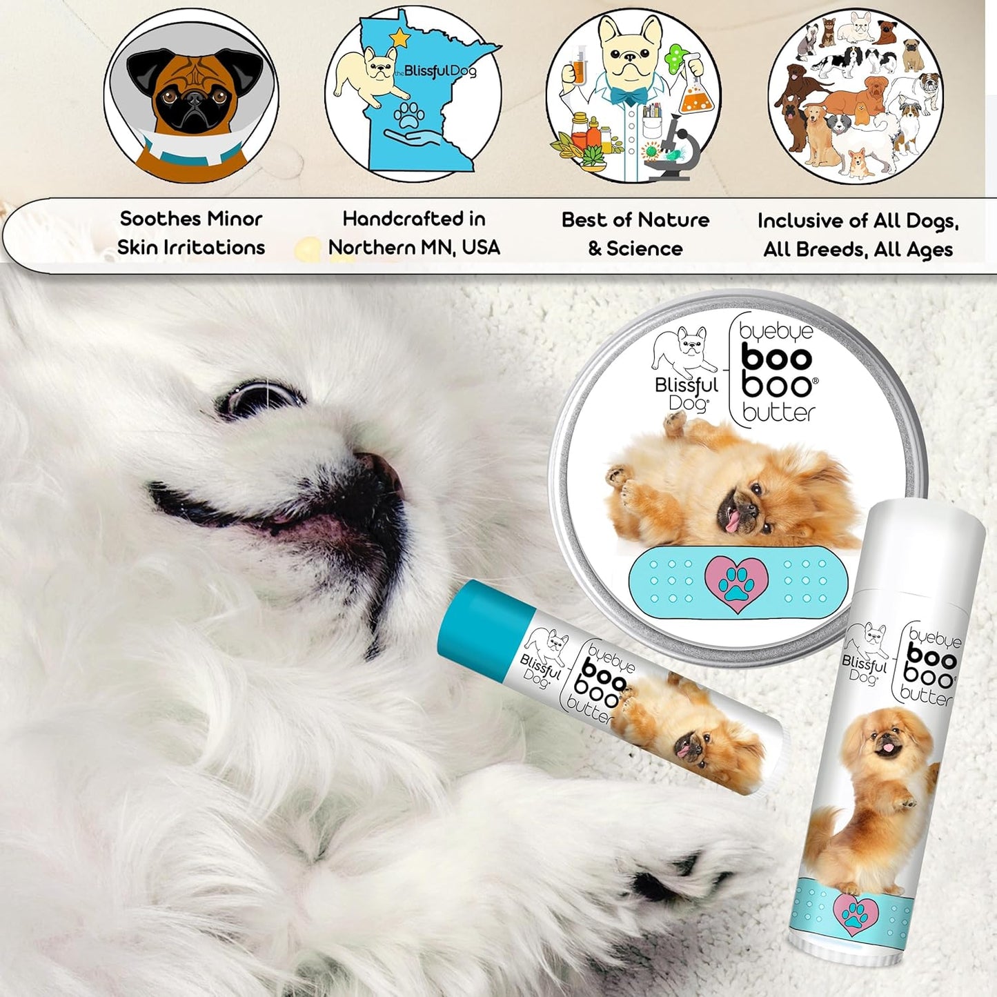 The Blissful Dog 1 oz TIN Pekingese Booboo Butter
