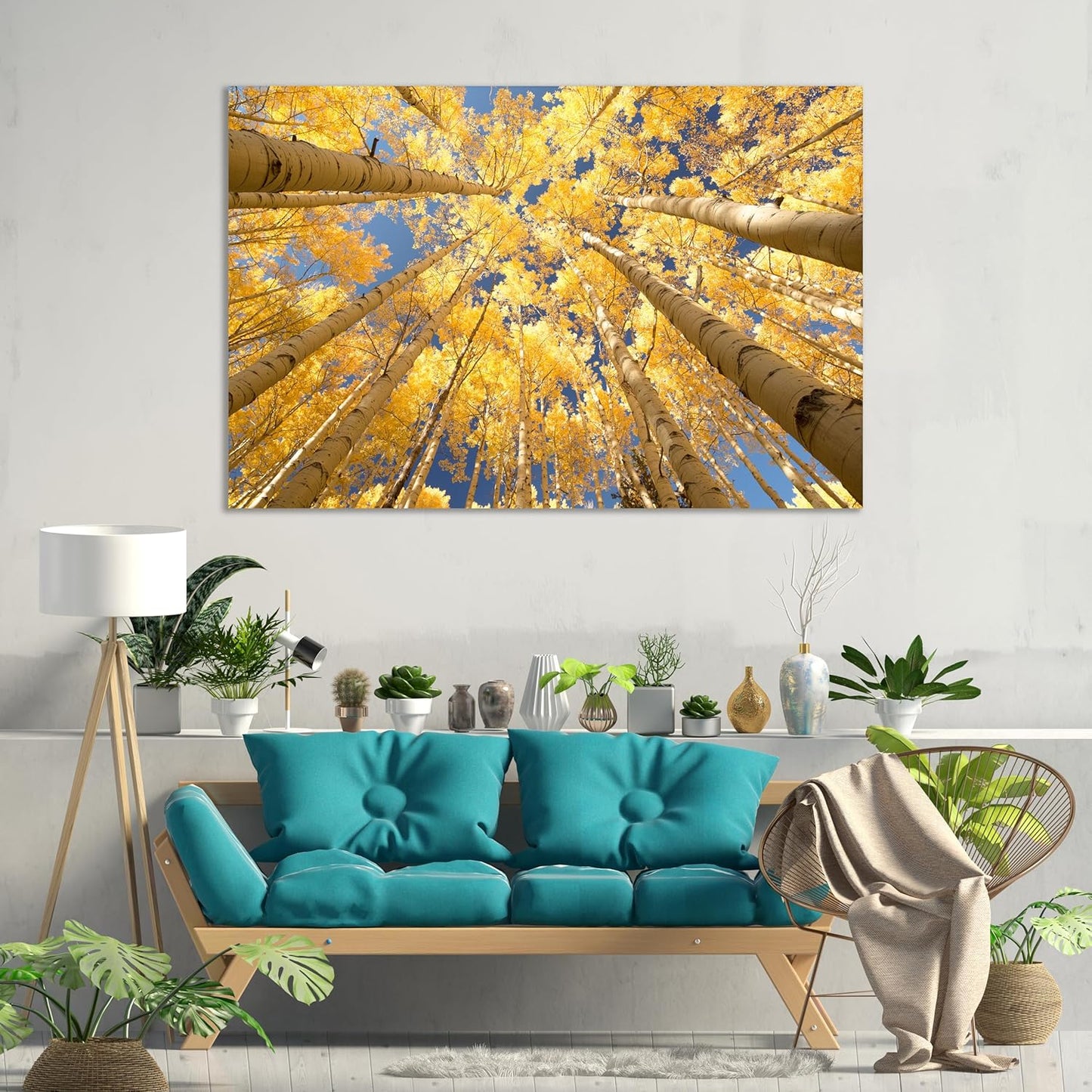 Nature Wall Art Prints - Ocean Forest Mountain Lake Canvas Landscapes - Small to Extra Large Living Room Bedroom Kitchen Bathroom Décor (Reaching for the Sky, 35L" x 53W")