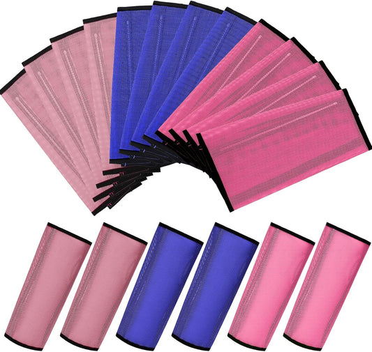 Jexine 12 Fly Boots for Horse Set of 12 Loose Breathable Mesh Horse Fly Sheets Protective Horse Leg Wraps Leggings for Preventing Flies and Mosquitoes Bites (Purple, Red, Pink)